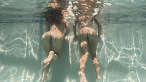 Nude Swimming with Mya and Nathalia