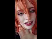Redhead begs for cock while spreading her legs wide 💕