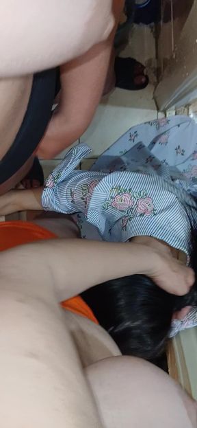 Our Risky Threesome in a Public Toilet