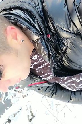 Cold Forest Jerk off - Different Angles of Dick Jerking and 2 Cumshots