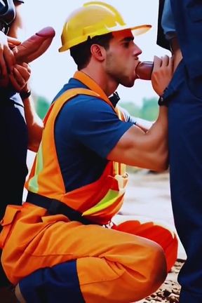 Anal and Blowjob with Construction Workers. Full Motion Video