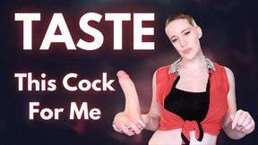 Taste This Cock For Me - Make Me Bi Realistic Dildo Blowjob