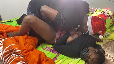 fat ass slut gets some thick dick for christmas