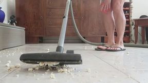 Vacuuming with a Flip Flops AVI