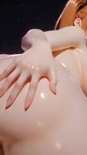 Orange-Haired Thick Doll Pussy Rub &amp; Squirt in Luxury farm - Chubby Big Ass   Clip 1