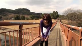 Japanese amateur brunette, Atsuko Wata is posing and teasing, uncensored