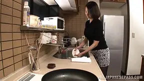 Sultry Asian Housewife Tempts Him With Kinky Kitchen Sex Fantasies