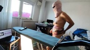 A sexy wife does yoga naked  Hairy brunette &mdash;  big tits &mdash;  big ass  Sexy wife with hairy hair dances naked