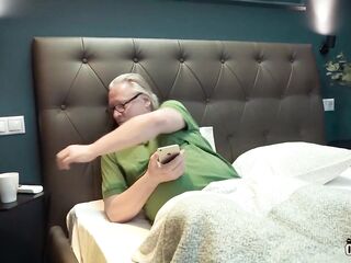 Large natural tits teen gets drilled by grandad