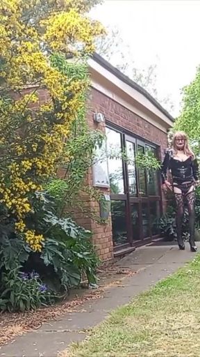 Emotional moment from &quot;Crossdressing Gina Cumming in Panties Outdoors&quot;