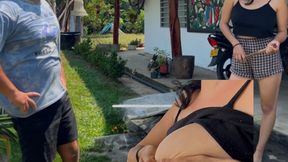 Squeezing Busty Milkies for a Greedy Slobber Job