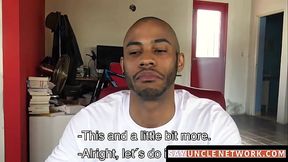 SayUncleNetwork.com - Straight jock'_s raw threesome POV for cash with two cocks