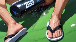 Femboy Ftm Shoving a Baseball Bat up Her Wide Asshole. Hentai Porn Animation.