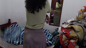 Teasing while undressing!