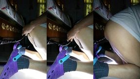 probando mi nuevo juguete.
