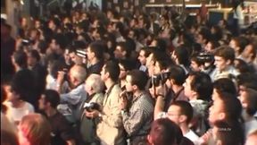 Nasty girl surrounded by excited men wildly gangbanged