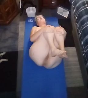 Beautiful hot chick does naked yoga for you to!