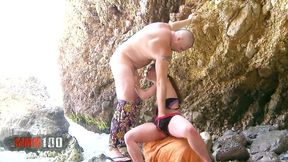 shy petite teen slut prisca gets wild fucking at the beach