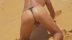 Ladysilva crossdresser my hot ass in sexy panties on the beach go fuck hard now