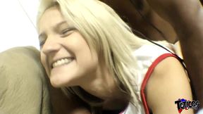 midget sized blonde hope harper gets fucked rough and hard by big black cock