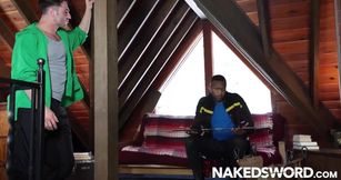 NakedSword Michael Boston Andre Donovan Wild BBC Ride Rough Raw Bareback Breeding
