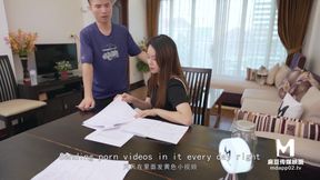 Sexy step sister helps me with homework