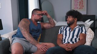 Bear with a big cock is ready to fuck a black pervert