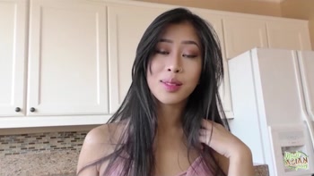 Unbelievable Asian bombshell Jade Kush like using her large tits for play