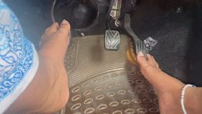 Barefeet and busy street