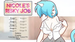 Nicole Risky Job [Hentai game PornPlay ] Ep.three having fun with a big toy on web cam