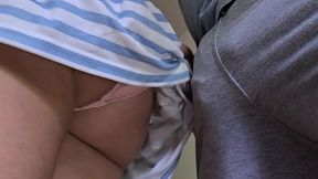 stranger man forbidden touch in subway train. he slid his dick