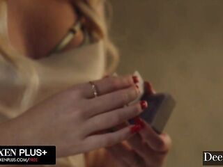 Deeper. Hot Golden-haired Influencer Britt Blair Has Anal One-Night Stand With A Fan