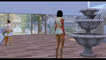 Petite ebony teen Kehlani gets banged by a big white cock