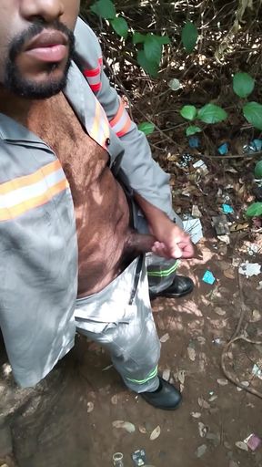 I went to the park in uniform to