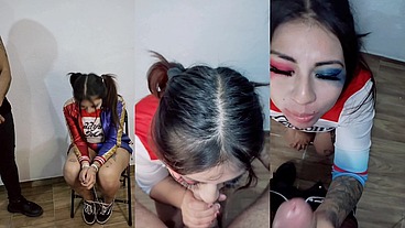 Harley Quinn seduce y le saca la leche al guardia para que la deje escapar, queda llena de mecos!
