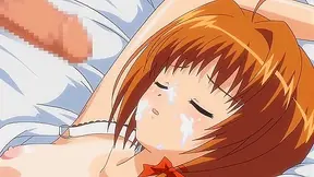 Busty Teen Rides Wild Hentai Threesome with Sweaty Stallions