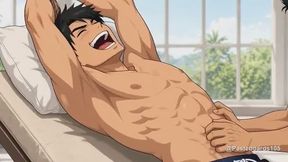 Poolside Loungers - Roped To The Headrest, Hands All Over His Ribs (Anime Bara)