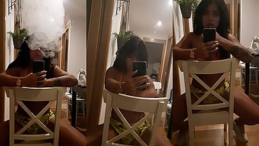 Fumando um na minha casa
