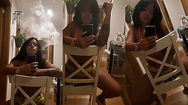 Fumando um na minha casa