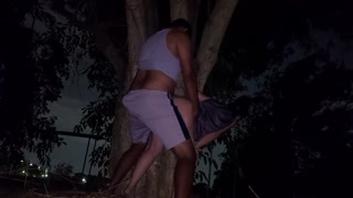 We almost got caught in the park