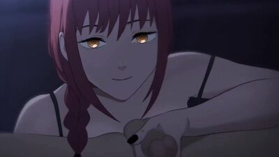Makima from Chainsaw Man gives a hot handjob & takes it up the ass in uncensored Hentai anime