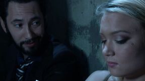 ”Suspended blonde deep throat screwed”