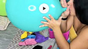 Inflating balloons for a custom and adding my personal touch