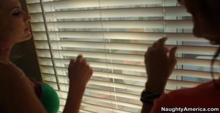 Lesbian Alanah Rae fucking in the bedroom with her piercings