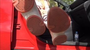 GABRIELLA - Holidays whit the slave - OUTDOOR dirty soles licking, sneakers worship