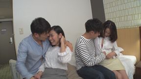 M977b03 Take-out Premise! Adult Join Party! Go to the Hotel with 4 Men and Women!! a Serious Twin Room with 4 Genitals Mixed!