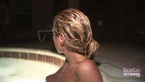 Party girls use hot tub jets to try and get off