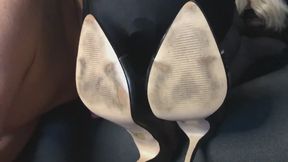 La Reina Malvadaa and Faith - pantyhose sniffing nails and CBT