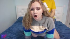 Kinky sweater babe best blowjob & fuck