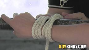 ”Justin Tiempo has his cock throbbing & licking precum from his masters c”